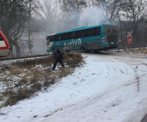 Nożownik i pożar w pociągu! [ZDJĘCIA]