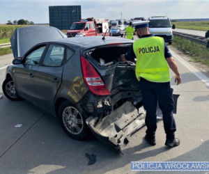 Wypadek na A4 w pobliżu Wrocławia 