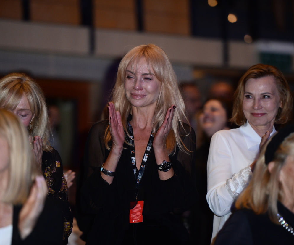 Agnieszka Woźniak-Starak na premierze filmu męża w Gdyni