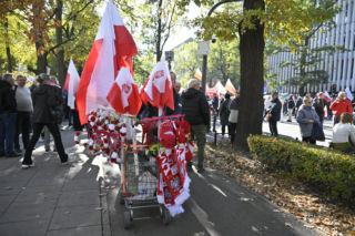 Protest pod TK. Kaczyński