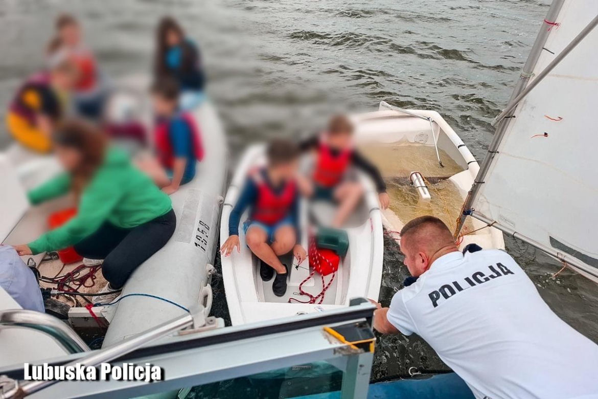 Dramat na jeziorze Sławskim: Gwałtowny wiatr przewrócił żaglówki z dziećmi!