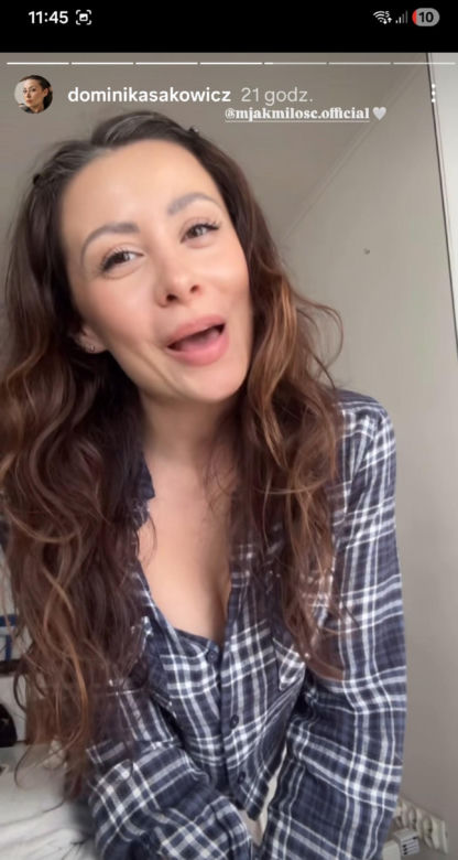 Dominika Sakowicz (Joanna z M jak miłość) - prywatnie na Instagramie