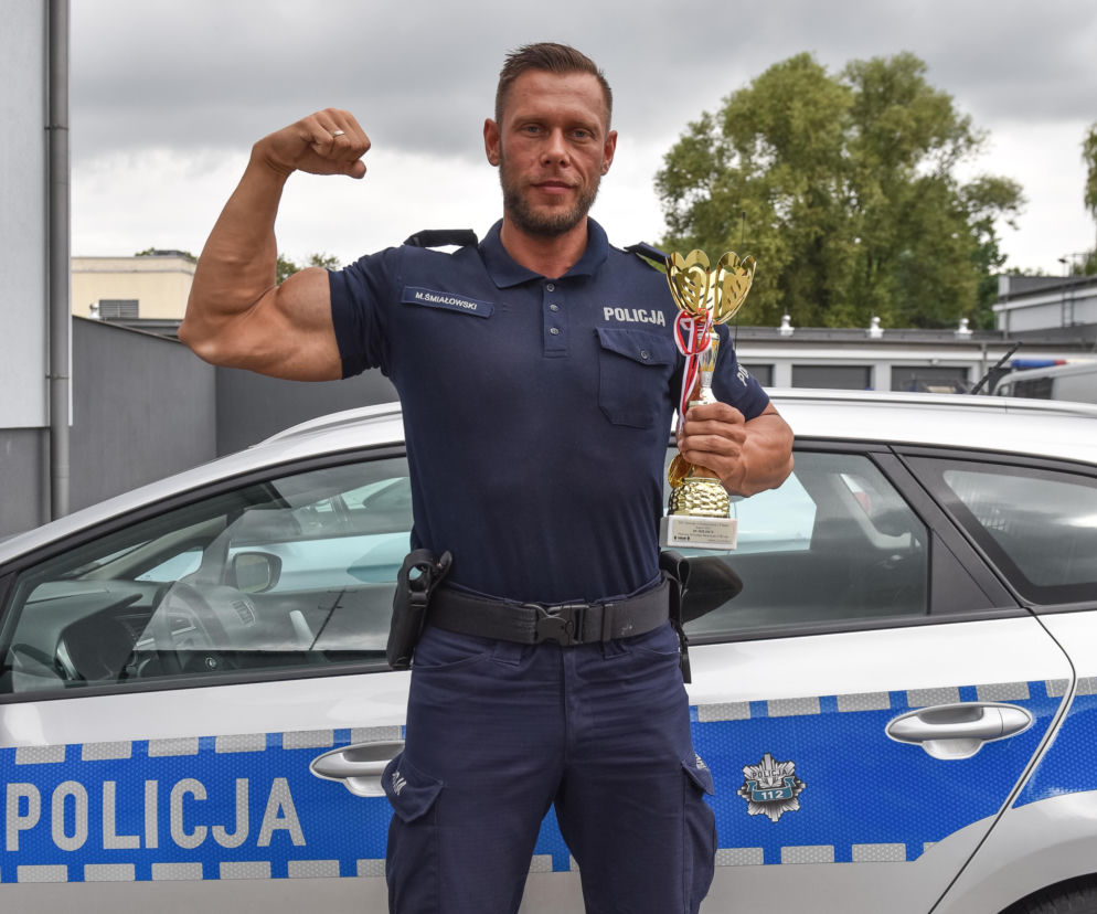 Policjant z Inowrocławia to prawdziwy terminator. Łączy pracę z kulturystyką