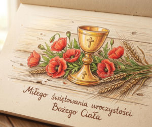 Kartka z życzeniami na Boże Ciało
