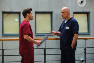 Pierwsza miłość odc. 4138. Marek Żukowski (Maciej Tomaszewski), Kacper (Damian Kulec)