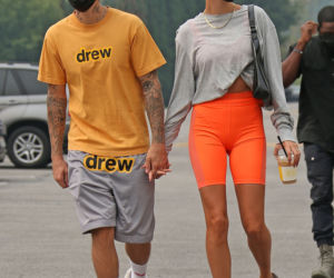 Justin Bieber i Hailey Bieber w drodze na pilates