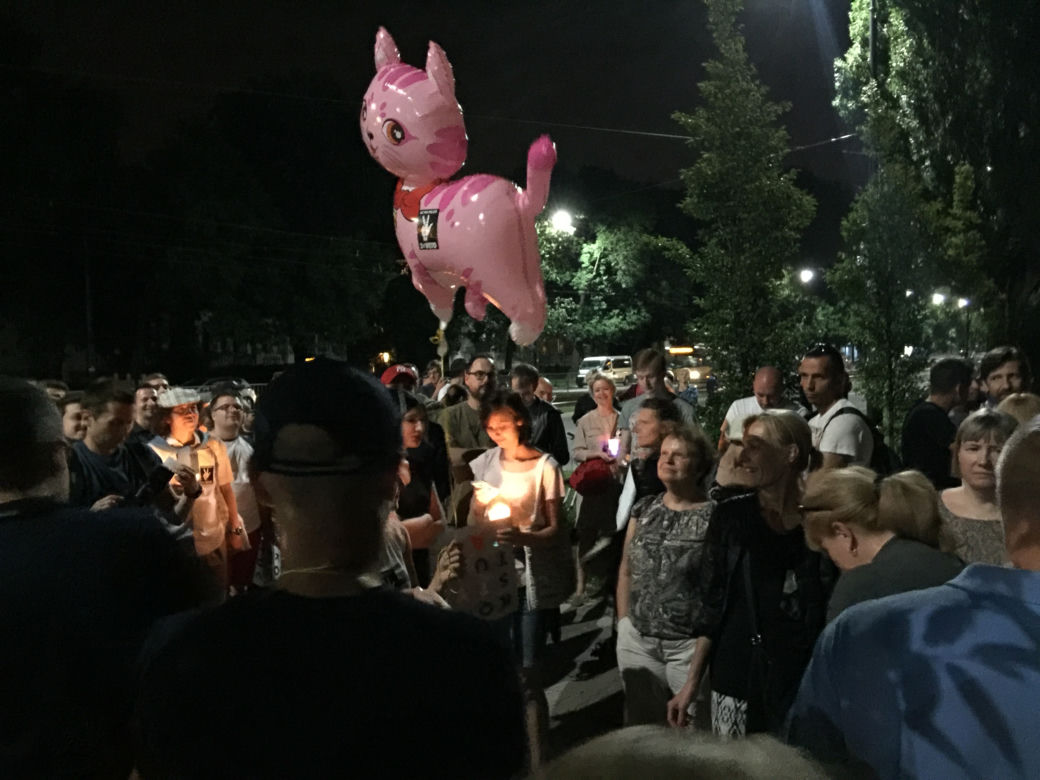 Protest przed domem Jarosława Kaczyńskiego, 22 lipca
