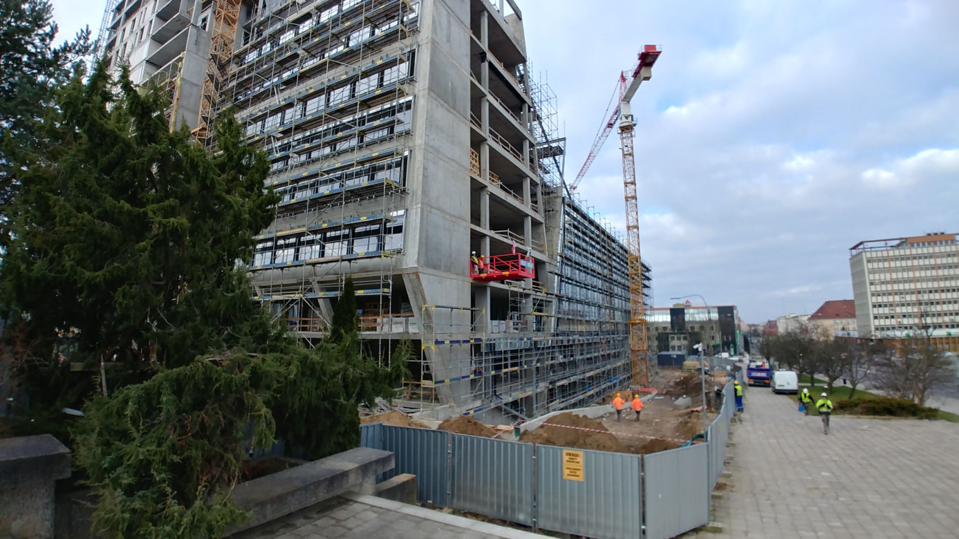 Centaurus. Trwa budowa największego budynku w Olsztynie. Zobacz postępy prac