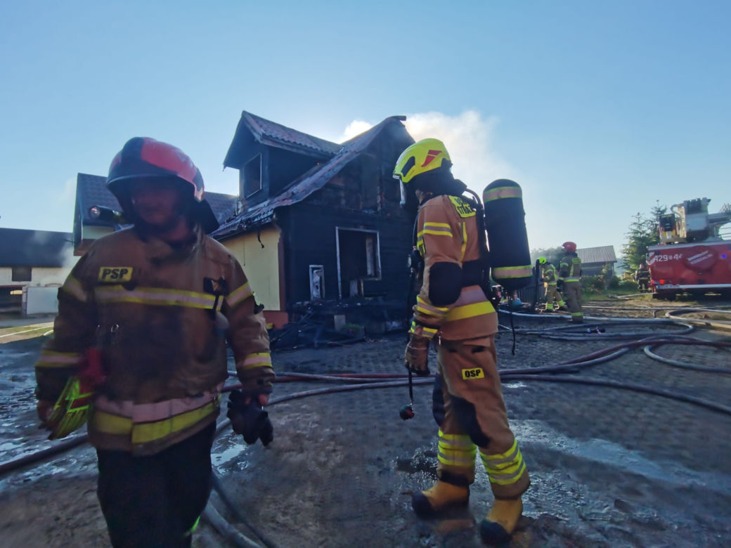 Pożar w Rajgrodzie. Dom nie nadaje się do zamieszkania