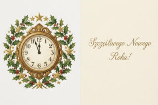 Kartki na Nowy Rok 2026 w stylu vintage. Retro grafiki do pobrania