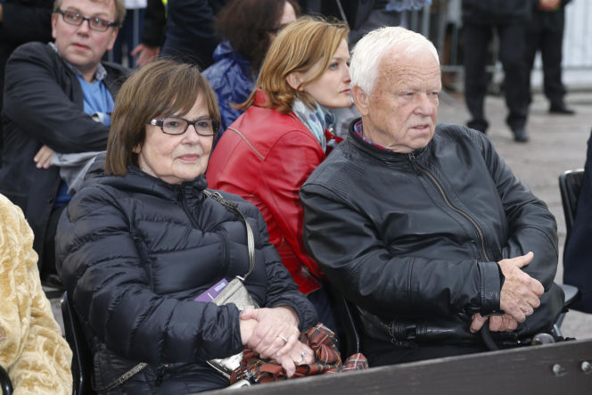 Marian Opania z żoną