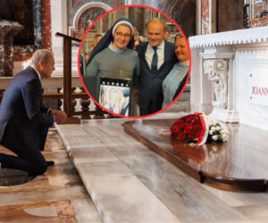 Ludzie spotkali Tuska w Watykanie i się zaczęło! Zaskakujące sceny w kościele tuż przy grobie Jana Pawła II