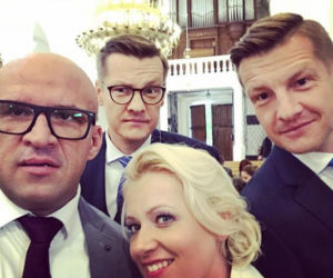 M jak miłość po wakacjach 2018, Andrzejek (Tomasz Oświeciński), Marzenka (Olga Szomańska), Piotrek (Marcin Mroczek), Paweł (Rafał Mroczek)