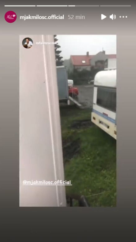 M jak miłość: Ulewa przerwała prace na planie