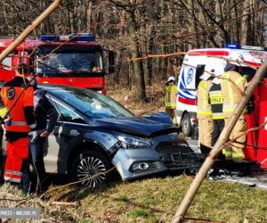 Wypadek na drodze wojewódzkiej nr 395 pod Ziębicami 