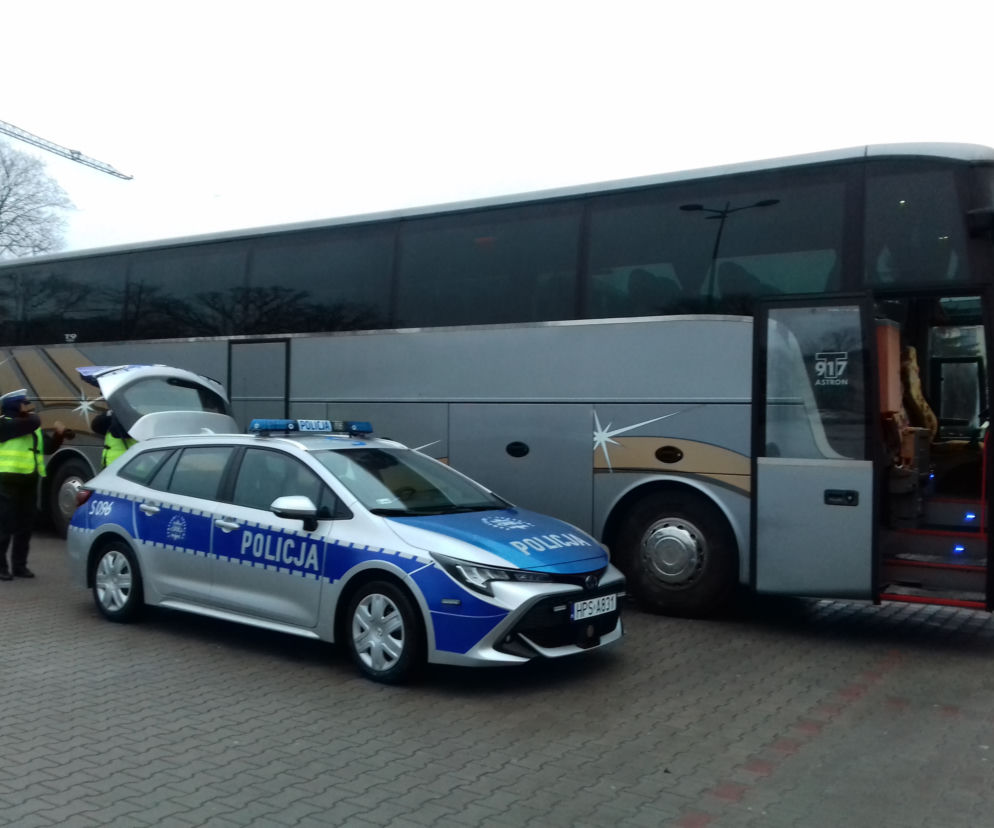 Punkt kontroli autokarów w Kielcach