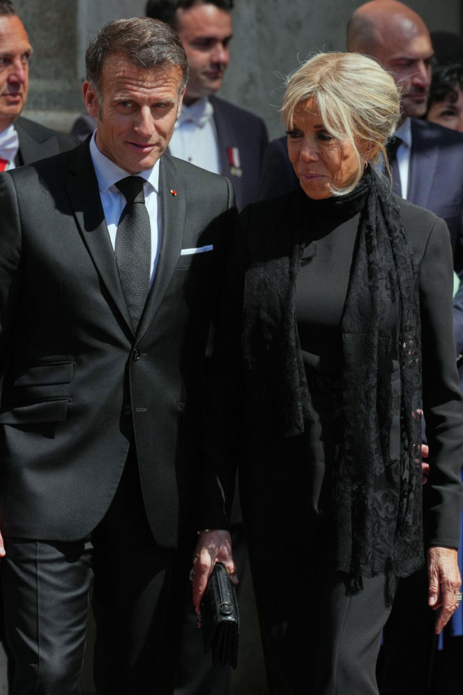 Emmanuel Macron z żoną Brigitte Macron