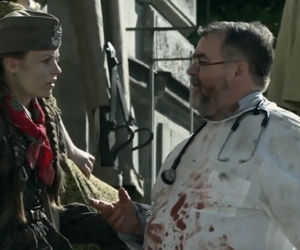 Czas honoru Powstanie odc. 10. Lekarz (Edward Miszczak), Zosia (Katarzyna Sawczuk)