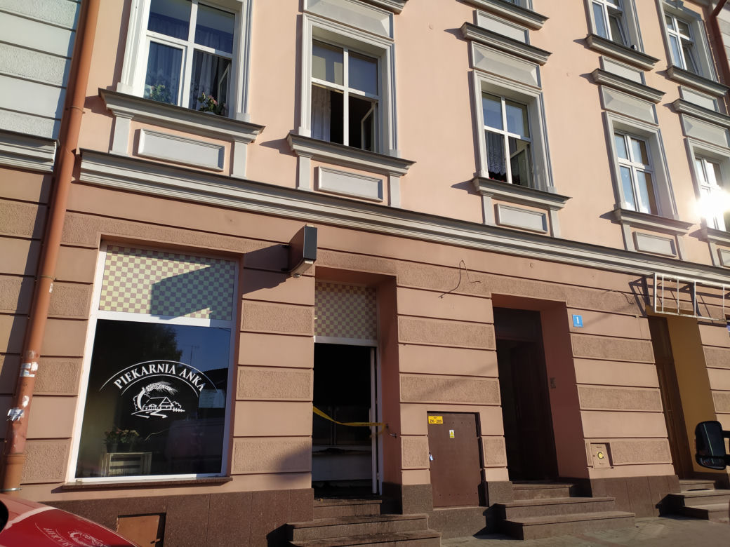 Pożar piekarni na ulicy Bema w Tarnowie
