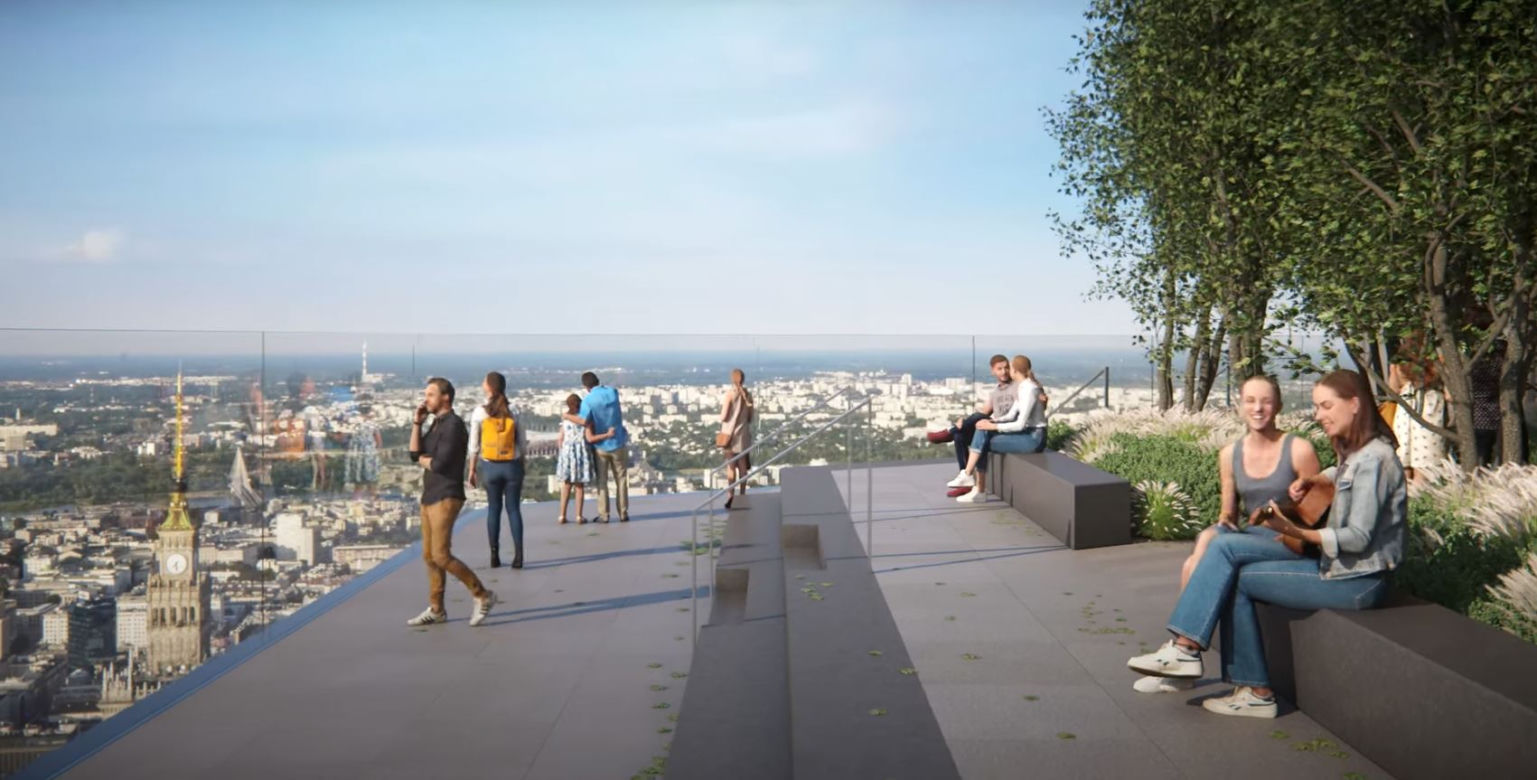 Niesamowite tarasy widokowe na Varso Tower