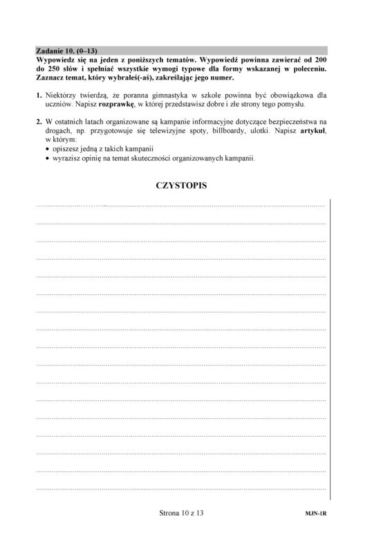 Matura 2018 - Język niemiecki, poziom rozszerzony