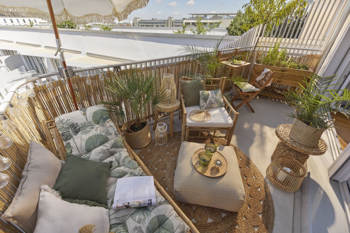 Luksusowy balkon i taras – boho bez odstępstw