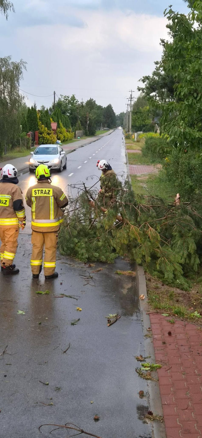 Skutki burz w Siedlcach i powiecie siedleckim