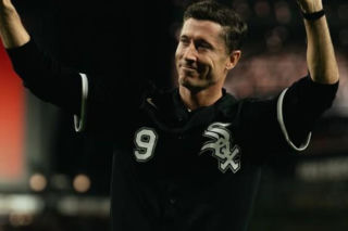 Robert Lewandowski na meczu baseballa Chicago White Sox