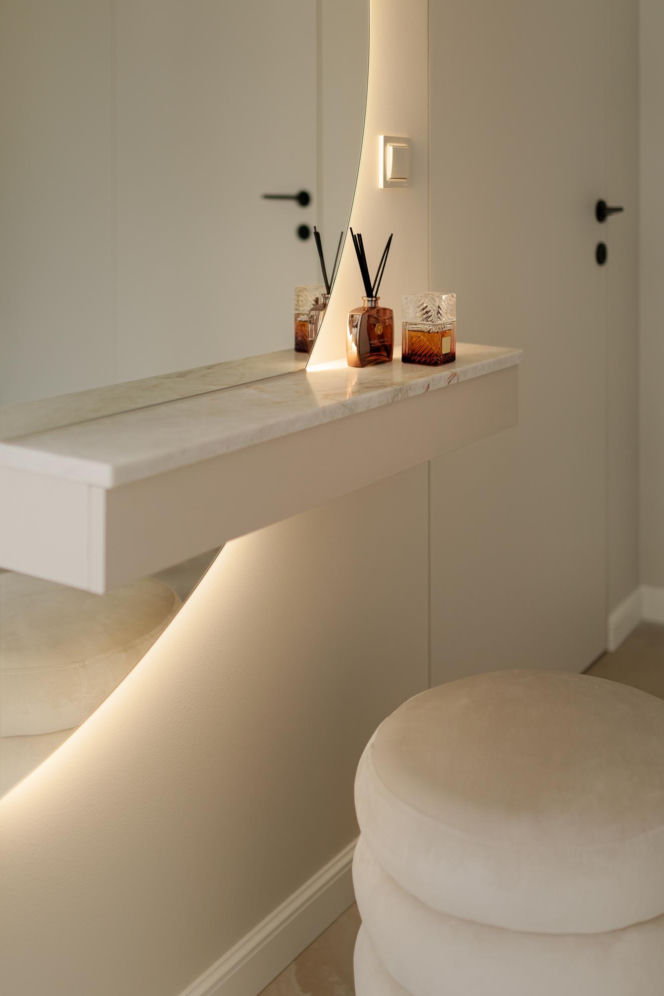 Soft minimalizm w gdyńskim apartamencie - projekt Agata Piltz