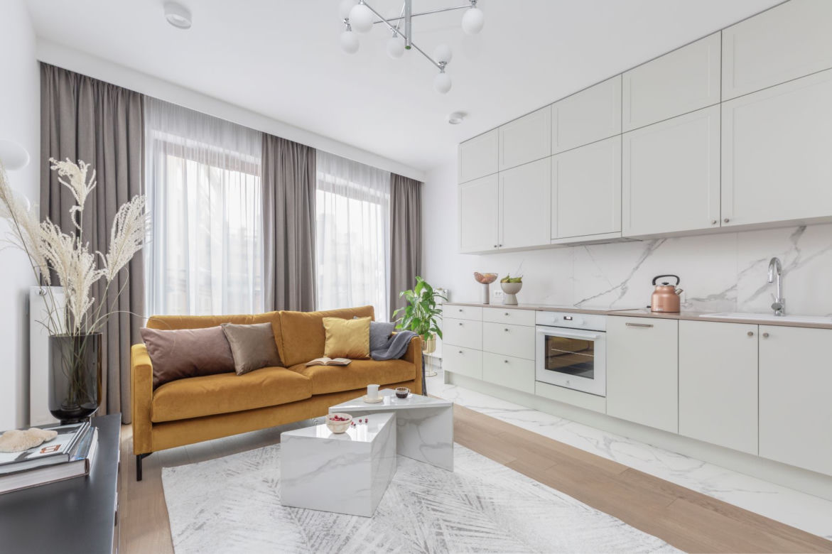 Strefa dzienna: salon i kuchnia