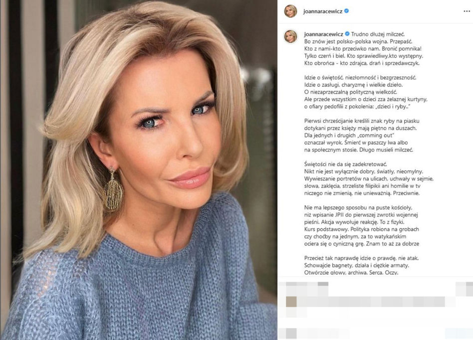 Joanna Racewicz pozywa fana, który nazwał ją "blondyną z pornola"