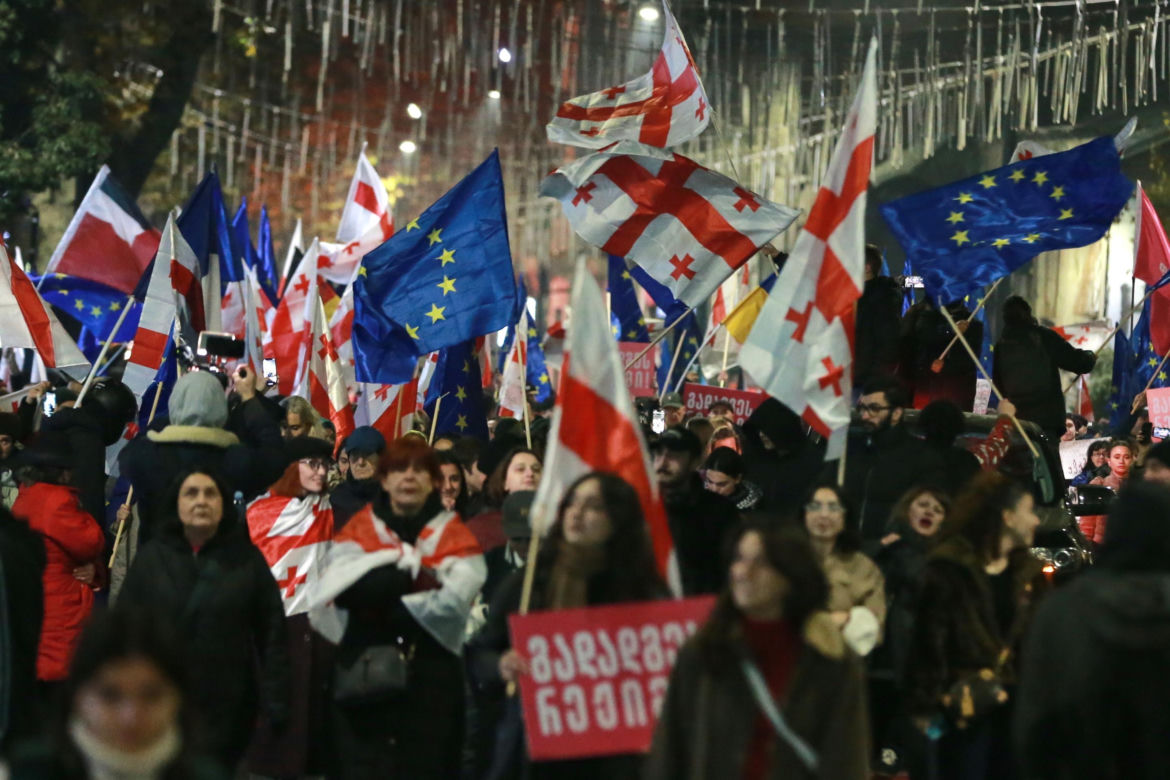 Protesty w Tbilisi