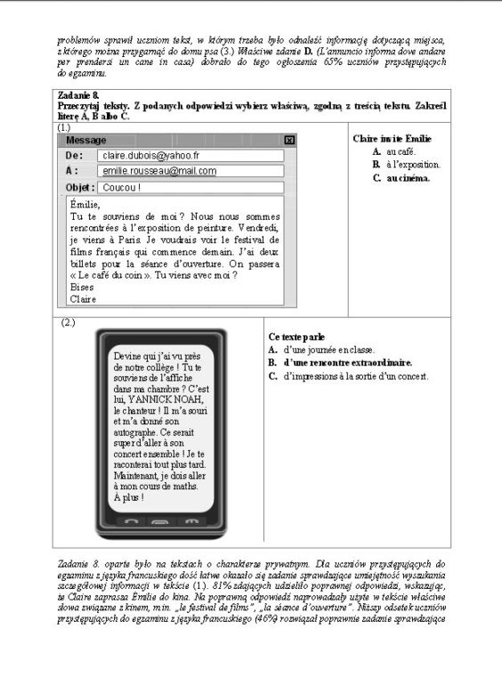 Wyniki egzaminu gimnazjalnego 2014 - wstępny raport CKE