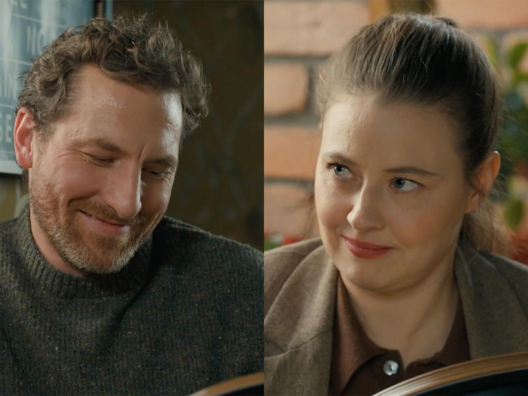 Barwy szczęścia, odcinek 3202: Szczepan (Robert Gulaczyk), Gabrysia (Marta Juras)