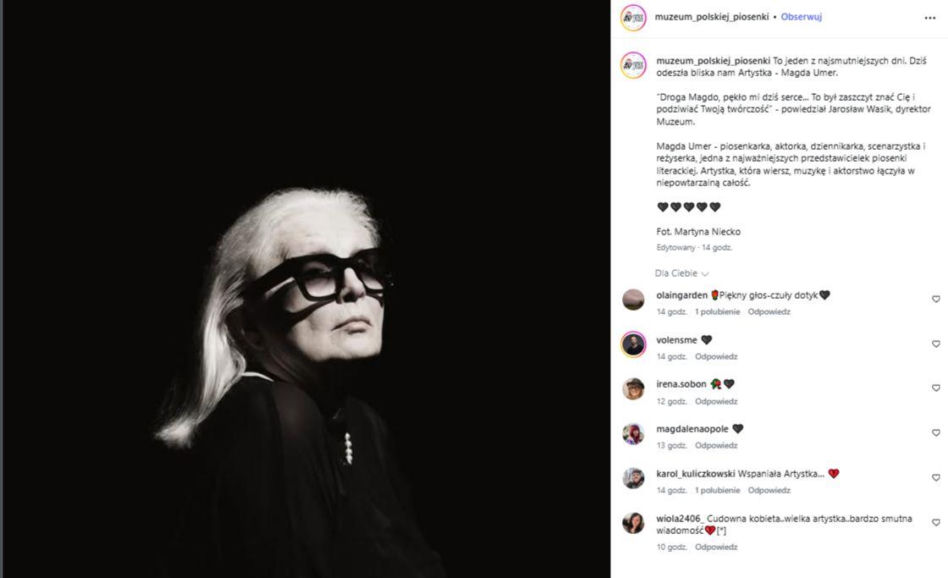Magda Umer żegnana przez świat artystyczny
