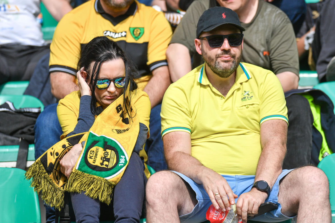 Kibice na meczu GKS Katowice - Odra Opole