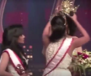 Miss Sri Lanki poturbowana na scenie. Złamała zasady konkursu