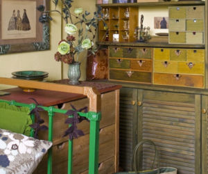 Zielony salon i sypialnia: aranżacja wnętrz