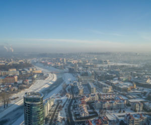 Smog nad Rzeszowem widziany z drona