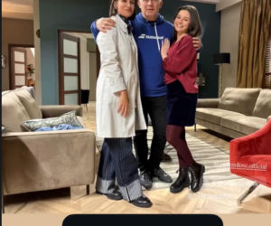 M jak miłość na planie. Basia (Karina Woźniak), Agnes (Amanda Mincewicz), Artur Rogowski (Robert Moskwa)