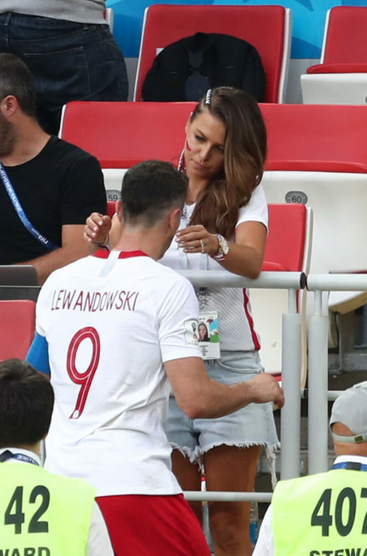 Anna Lewandowska na meczach