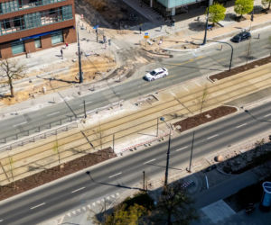 Budowa przejścia dla pieszych przez ul. Marszałkowską w Warszawie na wysokości ul. Sienkiewicza