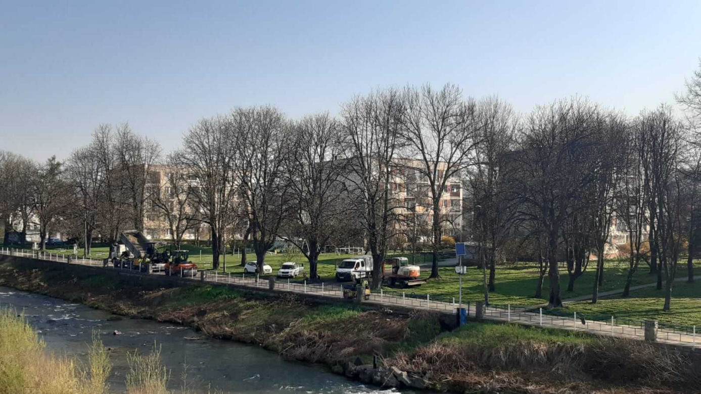 Remont bulwaru Rysiów w Nowym Sączu
