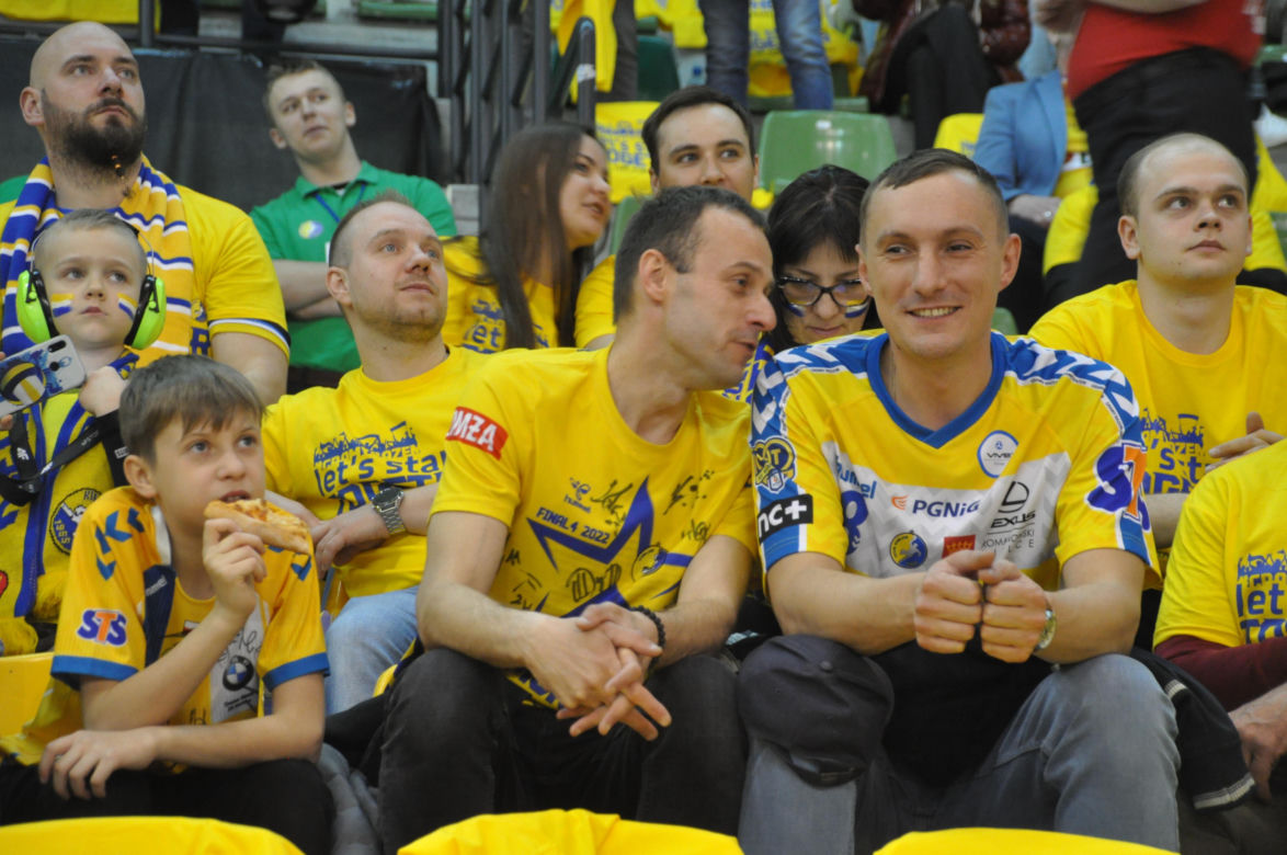 Kibice na meczu Industria Kielce - SC Magdeburg