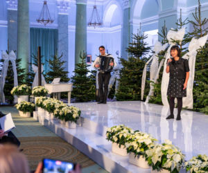 Marta Nawrocka na spotkaniu przedświątecznym z Paniami Ambasador i Współmałżonkami Szefów Misji Dyplomatycznych