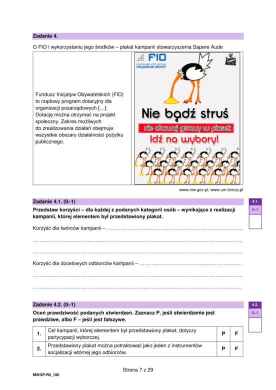 Matura WOS formuła 2023: arkusz CKE i odpowiedzi