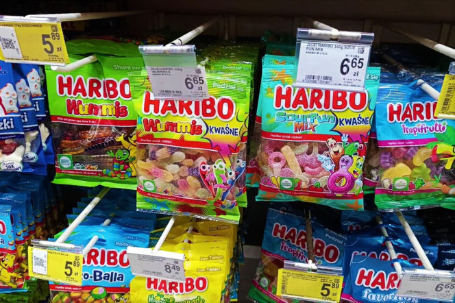 Żelki Haribo w polskich i niemieckich sklepach