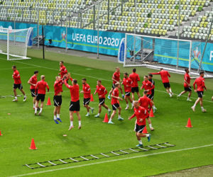 Euro 2021: Polacy w dobrych nastrojach podczas treningu przed meczem ze Słowacją [ZDJĘCIA]
