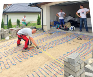 Podgrzewanie podjazdu tylko w torach