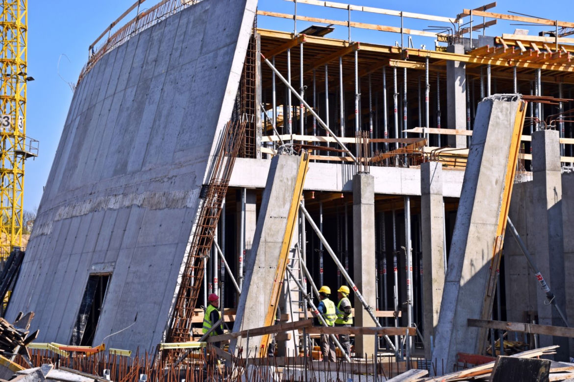 Budowa Fabryki Wody - kwiecień 2021